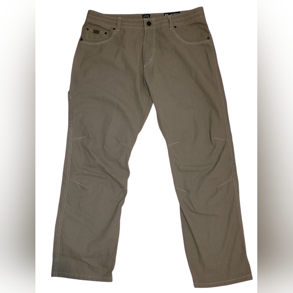 Kuhl Revolvr Pants 38x32 Olive Green Vintage Patina Dye Hiking Outdoor Excellent - Picture 1 of 9